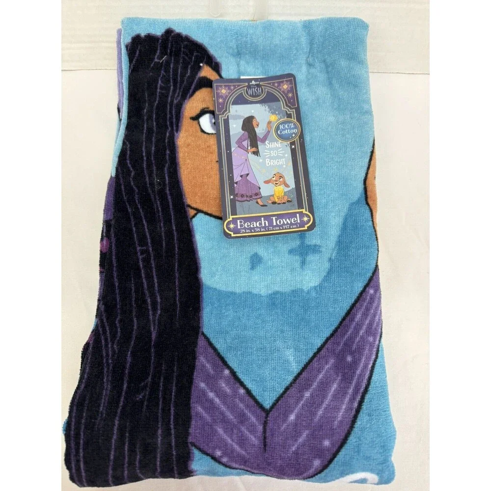 Disney Wish “Shine So Bright” Cotton Kids Beach Towel, 28